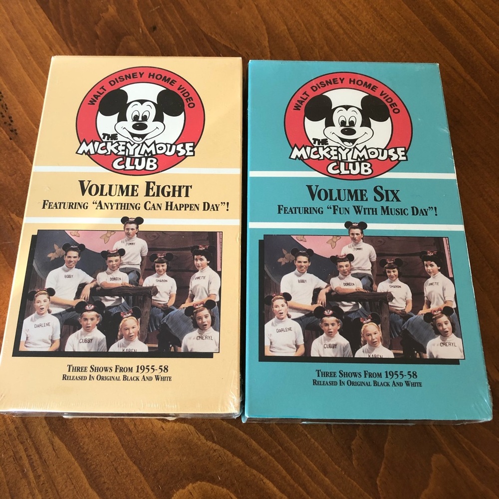 Two Vintage VHS Disney Mickey Mouse Club Sealed